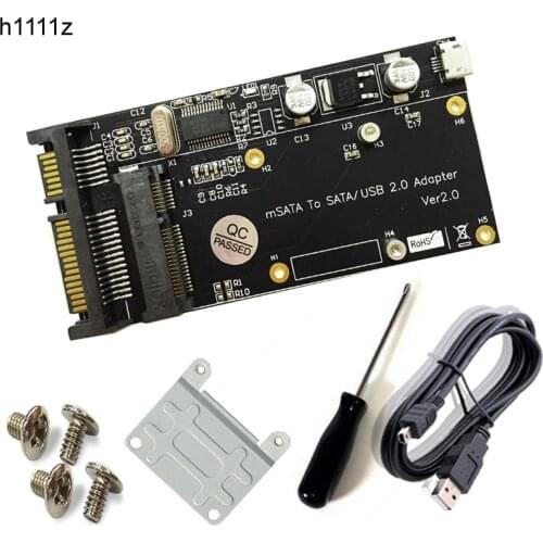 Raiser Card mSATA SSD to USB SATA Adapter mSATA SSD to 2.5" SATA Driver Board Converter Card for Mini SATA SSD For Windows10/8/7