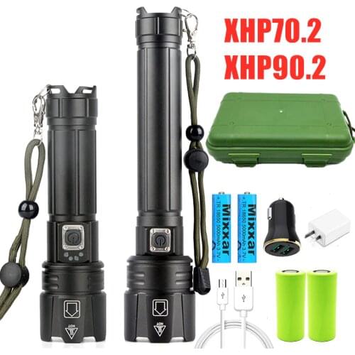 ZK20 XHP90 XHP70 LED Flashlight most powerful Flashlight 18650 26650 USB Torch Lantern Hunting Lamp Hand Light USB Rechargeable