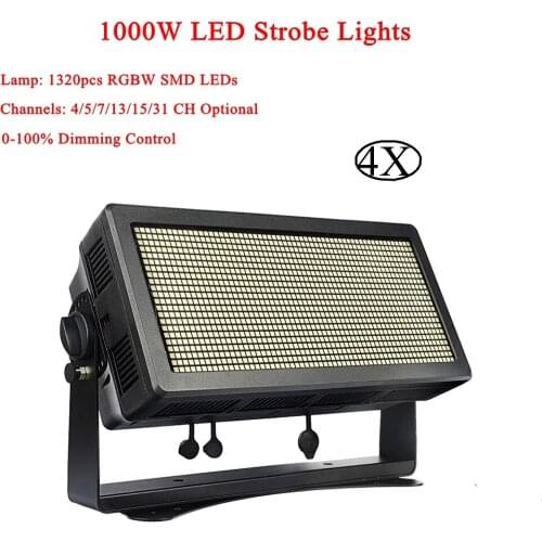 4Pcs/Lot 1000W LED Waterproof Strobe Light Stage Effect Lighting DJ Party Disco Flash Light Indoor and Outdoor Decorative Lamp
