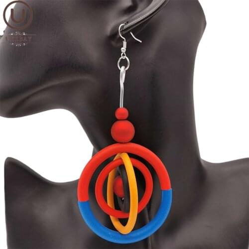 UKEBAY New Designer Handmade Luxury Earrings Women Rubber Jewelry Multicolor Drop Earring Gothic Ear Acessories Gift Female