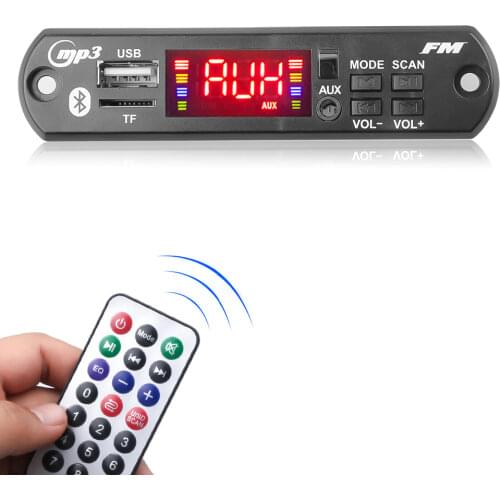 USB 3.5mm AUX Bluetooth FM Radio V5.0 Wireless Receiver MP3 Player 5V 12V Mp3 Decoder Board Module 1 Din Music Speaker Car Kit