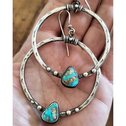 Vintage Ethnic Boho Dangle Drop Earrings Gifts for Women Female Anniversary Bridal Party Wedding Wholesale Jewelry 2020