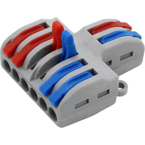 10pcs 600V/32A 2P to 6P Quick connector Wire AWG28~12 universal wiring electrical push-in Self-installing Cable Splitter