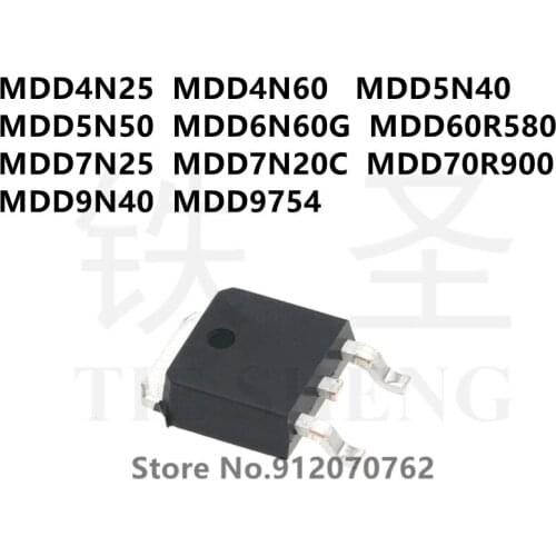 10PCS MDD4N25 MDD4N60 MDD5N40 MDD5N50 MDD6N60G MDD60R580 MDD7N25 MDD7N20C MDD70R900 MDD9N40 MDD9754 TO-252