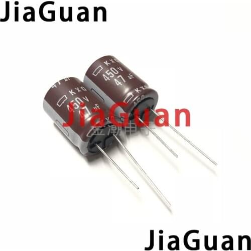 10pcs NEW NIPPON KXG 450V47UF 18x25MM NCC 450v 47uf electrolytic Capacitor 47UF 450V CHEMI-CON 47uf/450v brown