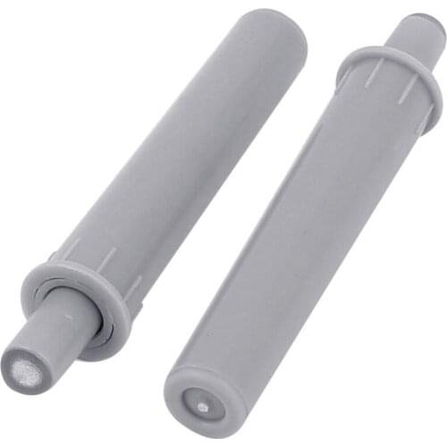 62mm Length Cabinet Door Drawer Plastic Damper Buffer Soft Close Gray 2Pcs