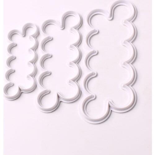 3 Pcs Rose Petal Flower Cutter Fondant Gumpaste Clay Water Paper Flower Moulds Cake Sugar Craft Cake Tools Baking Accessories