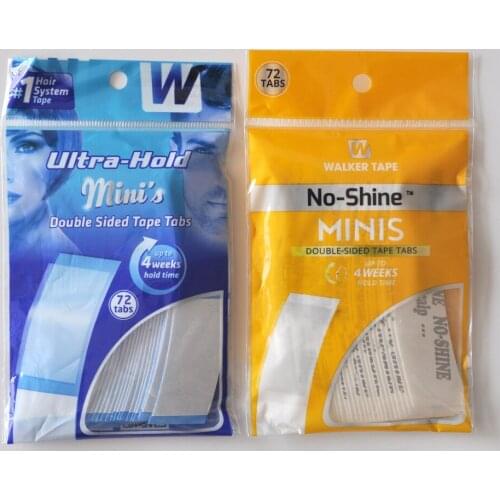 36pcs/lot Ultra Hold No Shine Minis Hair System Double Sided Adhesives Tape Tabs For Tape Extension/Toupee/ Lace Wigs/Closure
