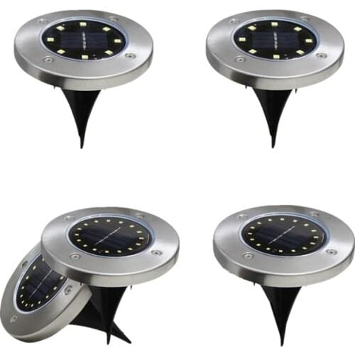 8 LED Solar Lawn Yard Led Night Light Buried Solar Garden Light IP65 Waterproof Outdoor PathWay Floor Under Ground Spot Lamp