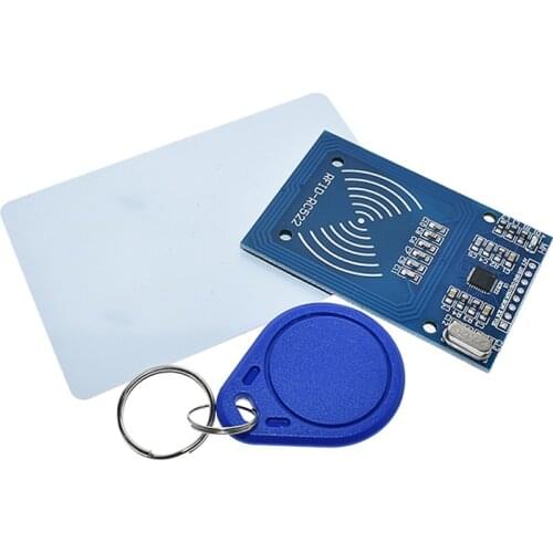Card Reader Module Set for RFID RC522 with S50 13.56MHz Smart Blank Card Chip Key Ring, RC522 RF IC Card Sensor Module