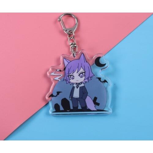 Anime Akudama Drive Key Chain Acrylic Figure Fraud Division Doctor Hauler Keychain Pendant AKUDAMA DRIVE Keyring Gift