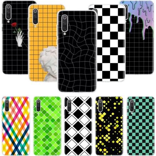 Black and white chess board Case for Xiaomi Redmi Note 10 9 9S 8 7 6 8T 8A 7A 6A S2 K20 MI 10 9 8 CC9 F1 Lite Pro Soft TPU Phone