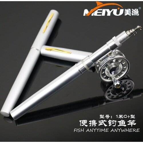 EMMROD The Mini Portable Pen Rod Fishing Gear Set Ice Fishing Boat Fishing Rod 1 M C Free Shipping