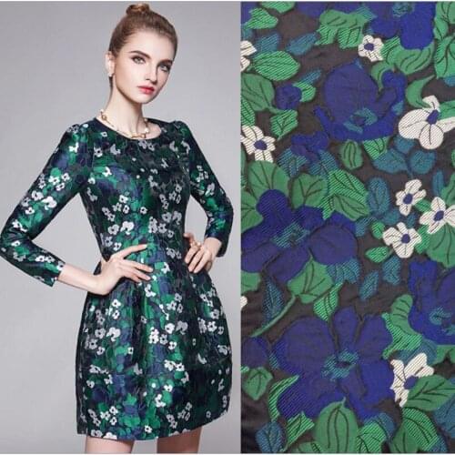 150cm width France Imported Metallic Jacquard Brocade Fabric,3D jacquard yarn dyed fabric patchwork for Women Coat Dress Skirt