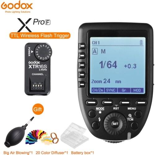 Godox Xpro-C/N/S/F/O/P TTL HSS 2.4G Flash Trigger + XTR-16S Receiver for Godox V860II V860II TT685 V860C V860N V850