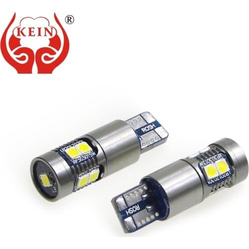 KEIN 2pcs t10 led 194 car bulb CANBUS W5W 168 501 auto 3030 9smd Side wedge Interior Reading light Parking Tail Lamp vehicle 12V