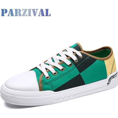 PARZIVAL Mens Casual Canvas Shoes Fashion Men Tennis Breathable Vulcanized Sneakers Male Trainers Skateboard Trend Tides Shoes