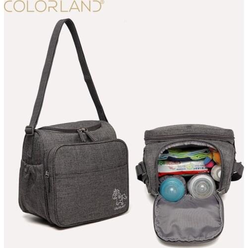Small Size Large Capacity Multifunctional Mommy Messenger Bag Canvas Fashion Design Baby Diaper Bag Soft And Insulated Hobos
