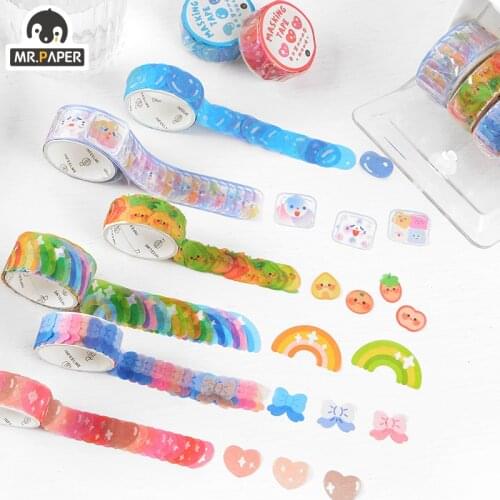 Mr.Paper 6 Designs 100 Pcs/roll Soft Cute Sweetheart Series Ins Style Creative Single Washi Tape Decor Hand Account DIY Material