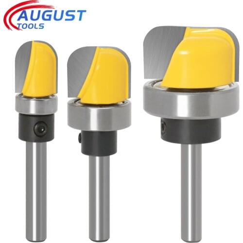 6/8mm Shank Round Nose Router Bits Set 1/4 Wood Cutter Deep Round Bottom End Mill CNC Carbide Cove Core Box Bit Woodworking Tool