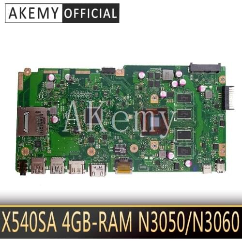 NEW X540SA mainboard 4GB-RAM N3050/N3060 CPU For For Asus X540 X540S X540SA X540SAA laptop motherboard Test ok