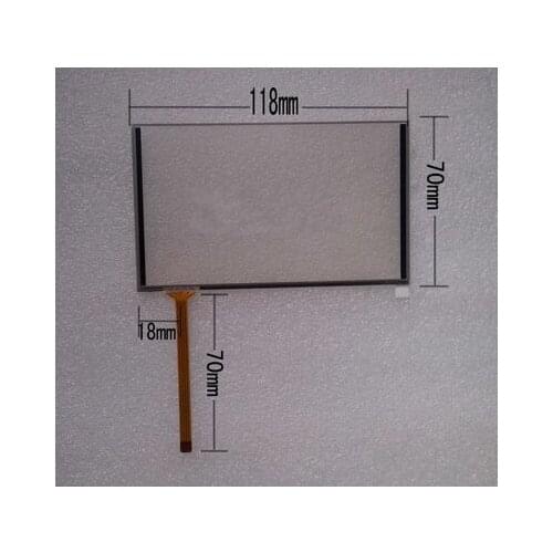 New 5 inch touch screen 118*70 118MM*70MM side wire plug touch screen portable navigation TJC0023A2 HXS