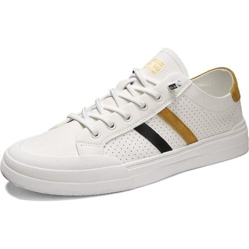 On cuero white causal casuales sneakers Light comfortable Casual sale 2020 Shoes hot sapatos spring black slip Sneakers man Men