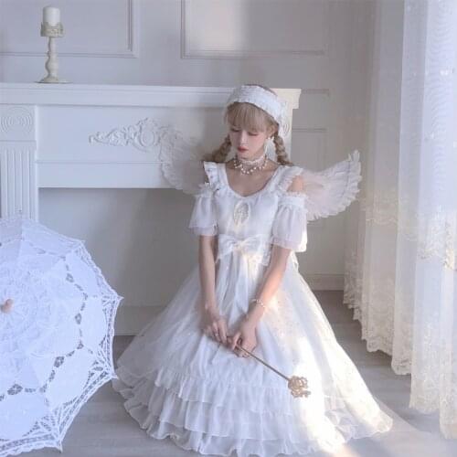 Original Genuine Lolita Moon God JSK Daily Sister Style Double Light Flower Wedding Girl Dress Lolita Dress