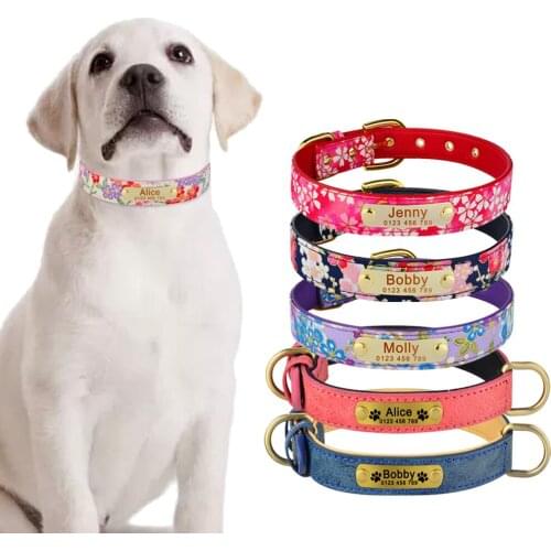 Custom Free Engraved Name Collar Nylon Plaid Boy Girl Unisex Dogs Collar Small Large Personalized Dog Collar Product Dog Collars