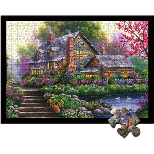 Romantic Landscape painting jigsaw puzzle fairy tale world 1000 piece puzzles for adults Adornment picture custom wooden toys