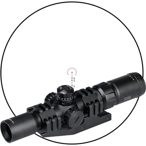 PPT Tactical airsoft accessories optics 1.5-4X30 Rifle Scope Red / Green / Blue Illuminated for optical Hunting GZ1-0246B