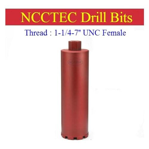 [thread 1-1/4-7'' UNC Female] 1''-4'' crown Masonry wet diamond core drill bit reinforced concrete iron steel bars 25-108mm