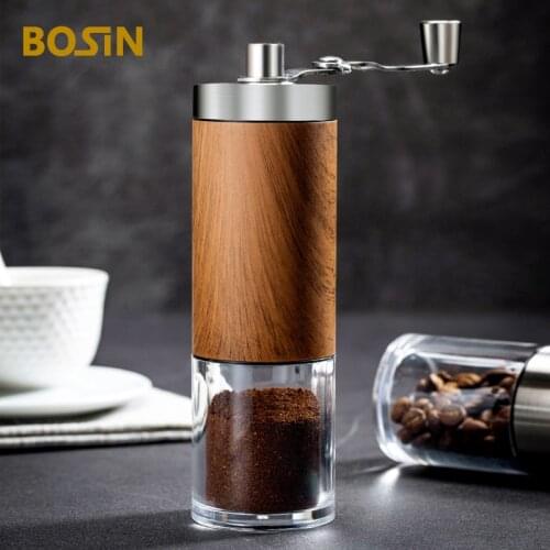Manual Coffee Grinder Coffee Bean Conical Burr Miller Mini Portable Coffee Milling Machine for Espresso Fine Coarse Adjustable