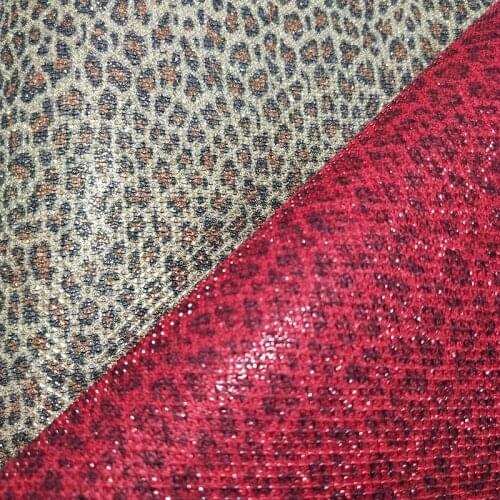 1PC 21X29CM Synthetic Letaher, Cuero Sintetico Printed Leopard Fabric Mesh Glitter For Making Bows Accessories T52A