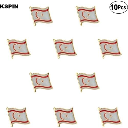 Northern Cyprus Flag Lapel Pin Flag badge Brooch Pins Badges 10Pcs a Lot