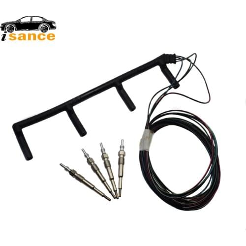 Glow Plugs & Bridge Harness Plug 038971782C N10591608 For Audi Seat Skoda VW A3 Caddy EOS Golf Jetta Multivan Passat Touran T5