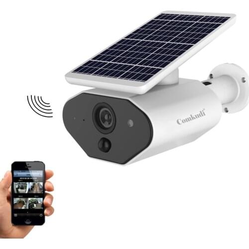 Outdoor Solar Battery WiFi Camera IP65 Waterproof Certified HD 1080p Smart Wireless Security Camera With Audio Night Vision