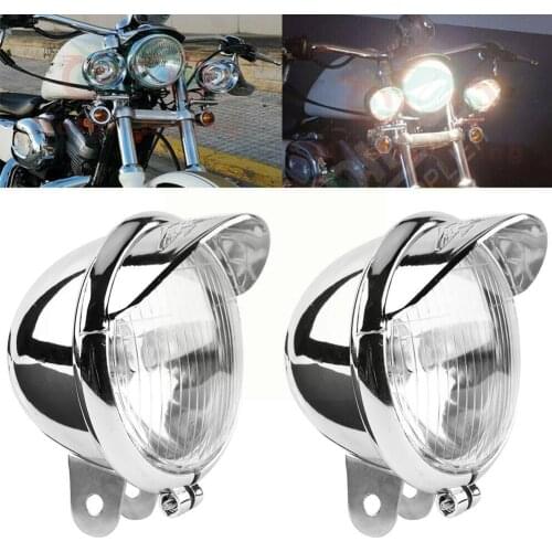 Universal 10W 12V Motorcycle Headlights Motorbike Retro GN125 Fit Auxiliary For Motorcycle Bullet Light Light Motorbike Fog I2M7