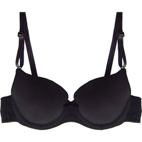 Women Underwear Push Up Bra Black And Blue Color 3/4 Cup Underwire Bra Only B Cup 36B/38B/40B Free Shipping So Cheap