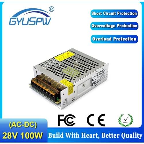 100W 28V 3.6A Single Output Switching power supply Driver Transformer 110V 220V AC to DC SMPS for CCTV camera LED Strip light