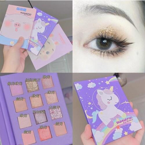 12 Color Shimmer Matte Glitter EyeShadow Palette Pigmented Metallic Diamond Maquillage Eyeshadow Pallete Cosmetic Makeup Palette