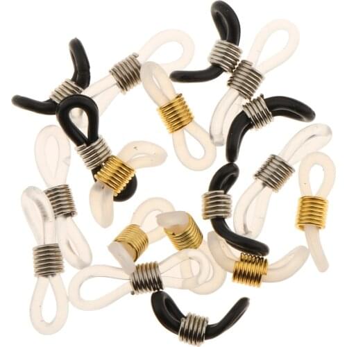 18pcs Eyeglass Strap Rubber Strap Holders Chain Loop Ends Connector 25x5mm