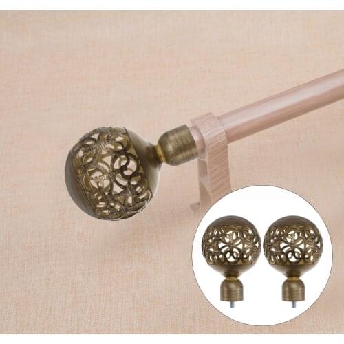 2pcs Decorative Curtain Rod Caps Curtain Rod Ends Decor Curtain Accessories