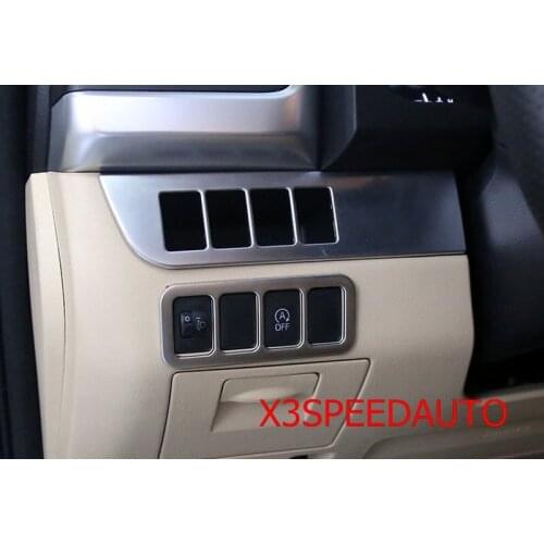 Light Switch Console Dashboard Trim For Toyota Highlander 2014 2015 2016 2017 Free Shipping Chromed 2PCS