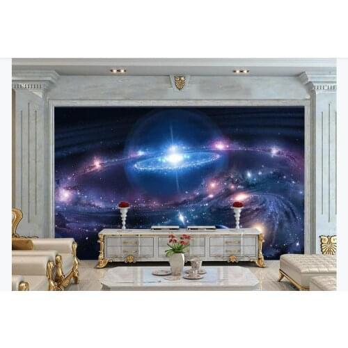 Customized 3D Mural Wall Paper Fantasy Universe Starry Sky theme space Background Wall Painting For Living Room Bedroom TV Decor