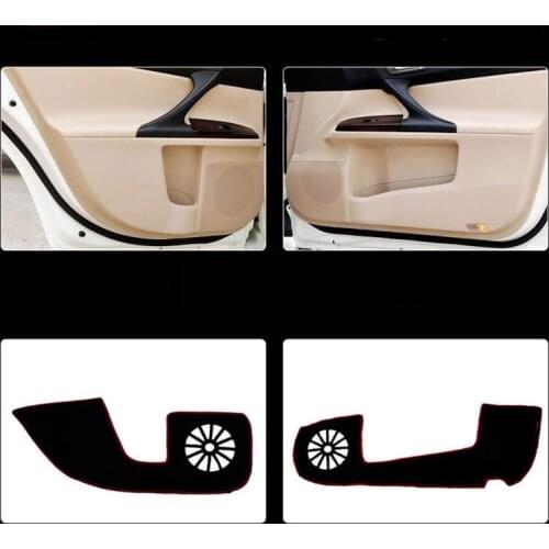 4pcs Fabric Door Protection Mats Anti-kick Decorative Pads For Toyota Reiz 2010-2013