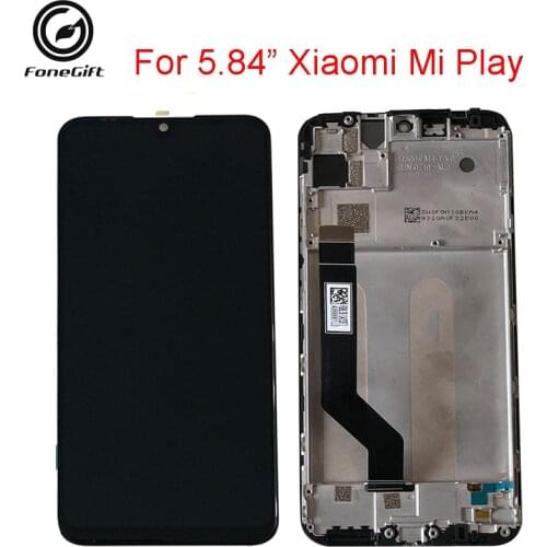 5.84inch original FoneGift For Xiaomi Play LCD Screen Display with Touch Panel Digitizer+Frame For Xiaomi Mi Play