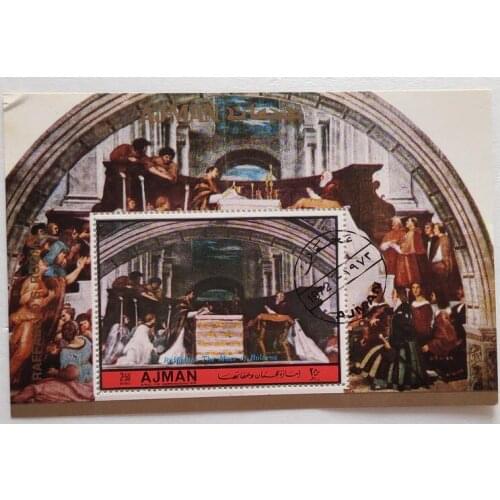 AJMAN 1972 souvenir sheet Post Stamps Postage Collection