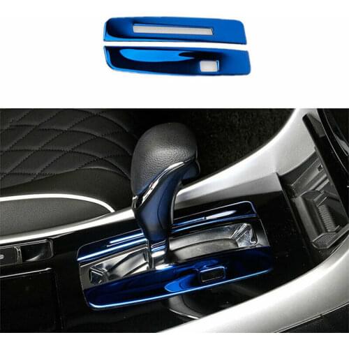 Central Console Gear Shift Frame Decor Blue Steel FOR 2014-2017 Honda 9th Accord