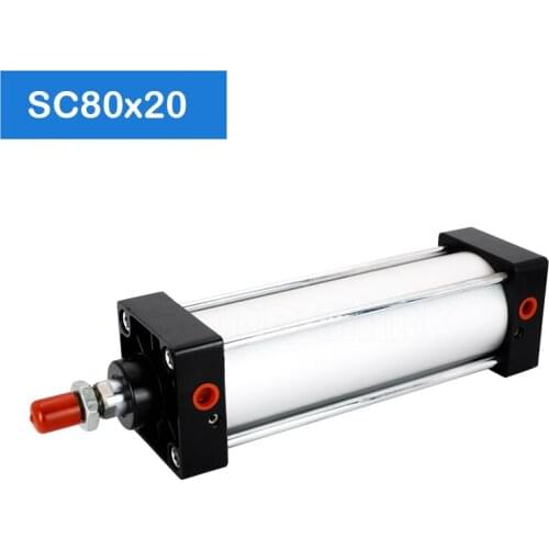 Exporter SC80X20 Bore 80mm Stroke 20mm Alumina Cylinder Double Acting Actuator Cylinder Air Cylinder